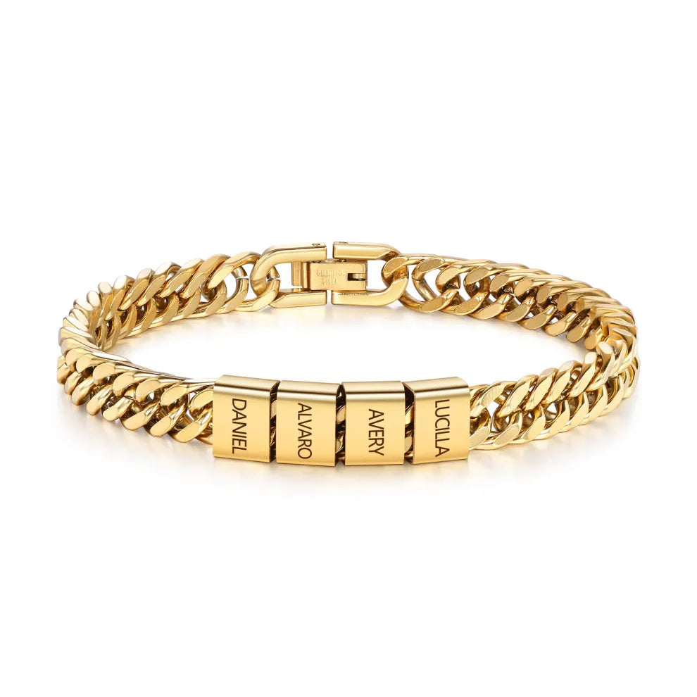 Pulsera Cubana Personalizada – El Regalo Perfecto para Papá ❤️