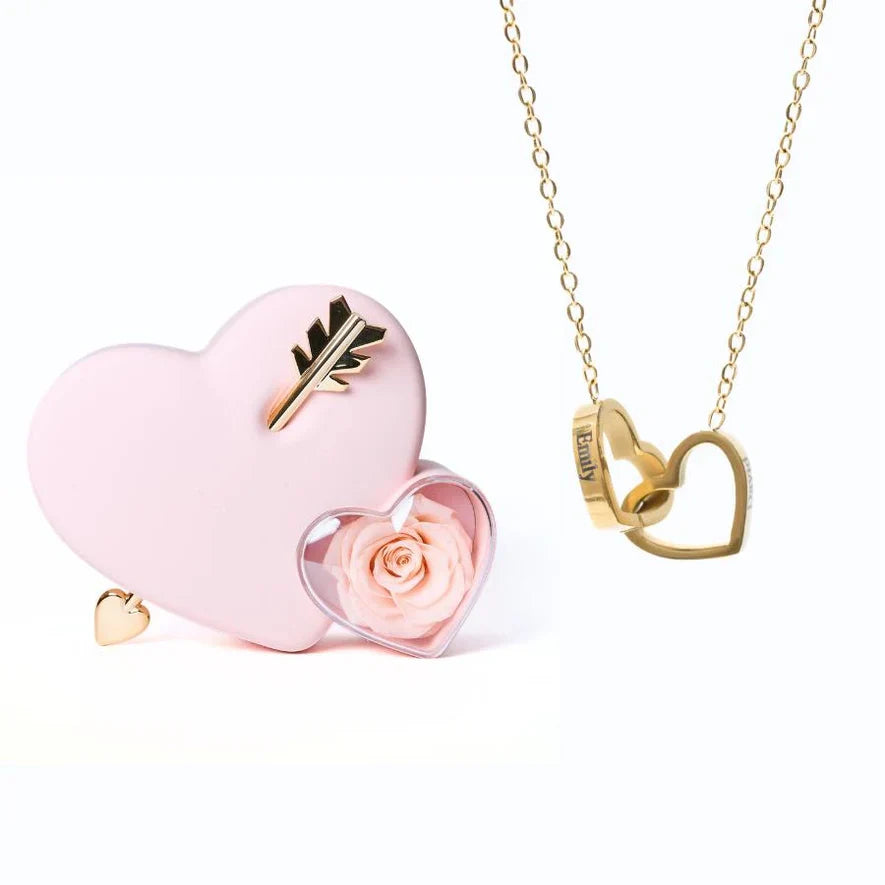 🌹 Rosa Eterna con Collar Personalizado