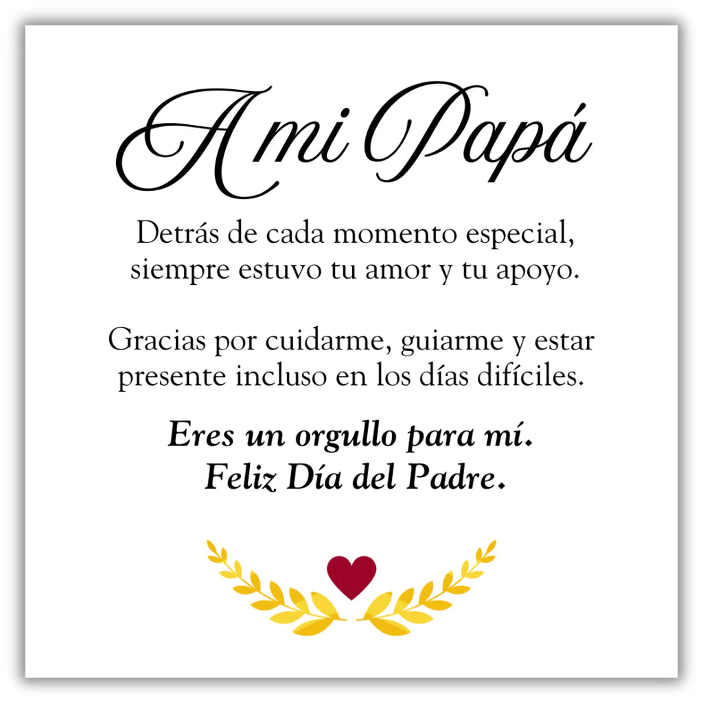 Añade una Caja de Regalo Premium + Dedicatoria para Papá