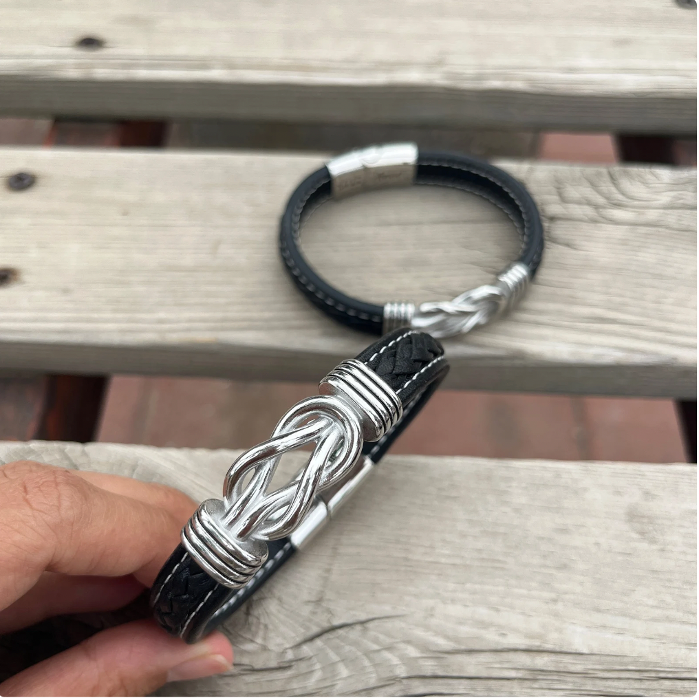 Pulseira Nó Eterno + Dedicação - Para o meu homem